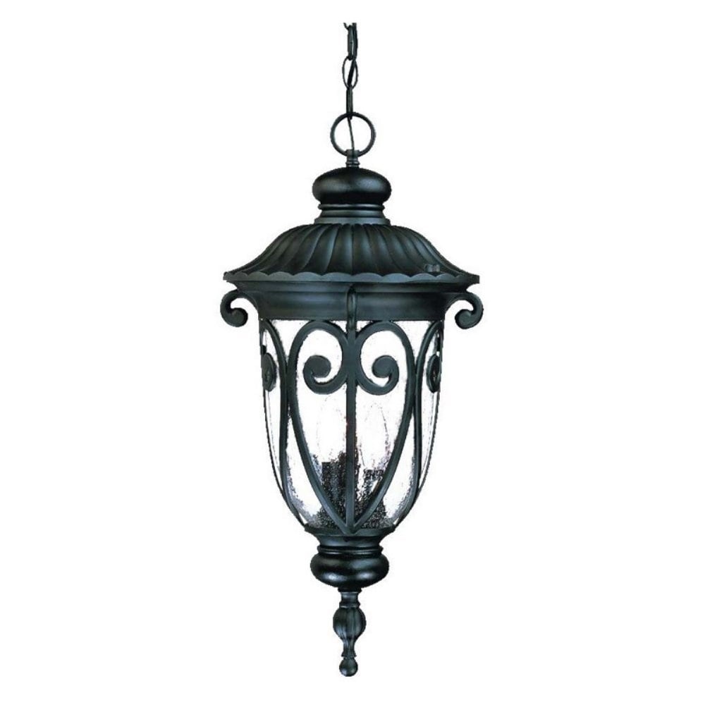 Acclaim Lighting Naples 2126Bk 3 Light Outdoor Hanging Lantern