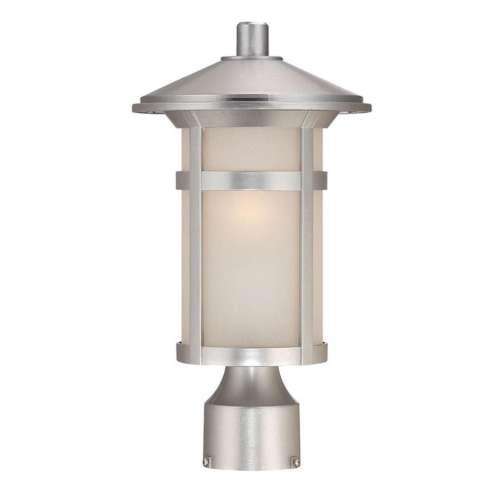 Acclaim Lighting Phoenix Collection Post Lantern 1 Light Outdoor Brushed Silver Light Fixture