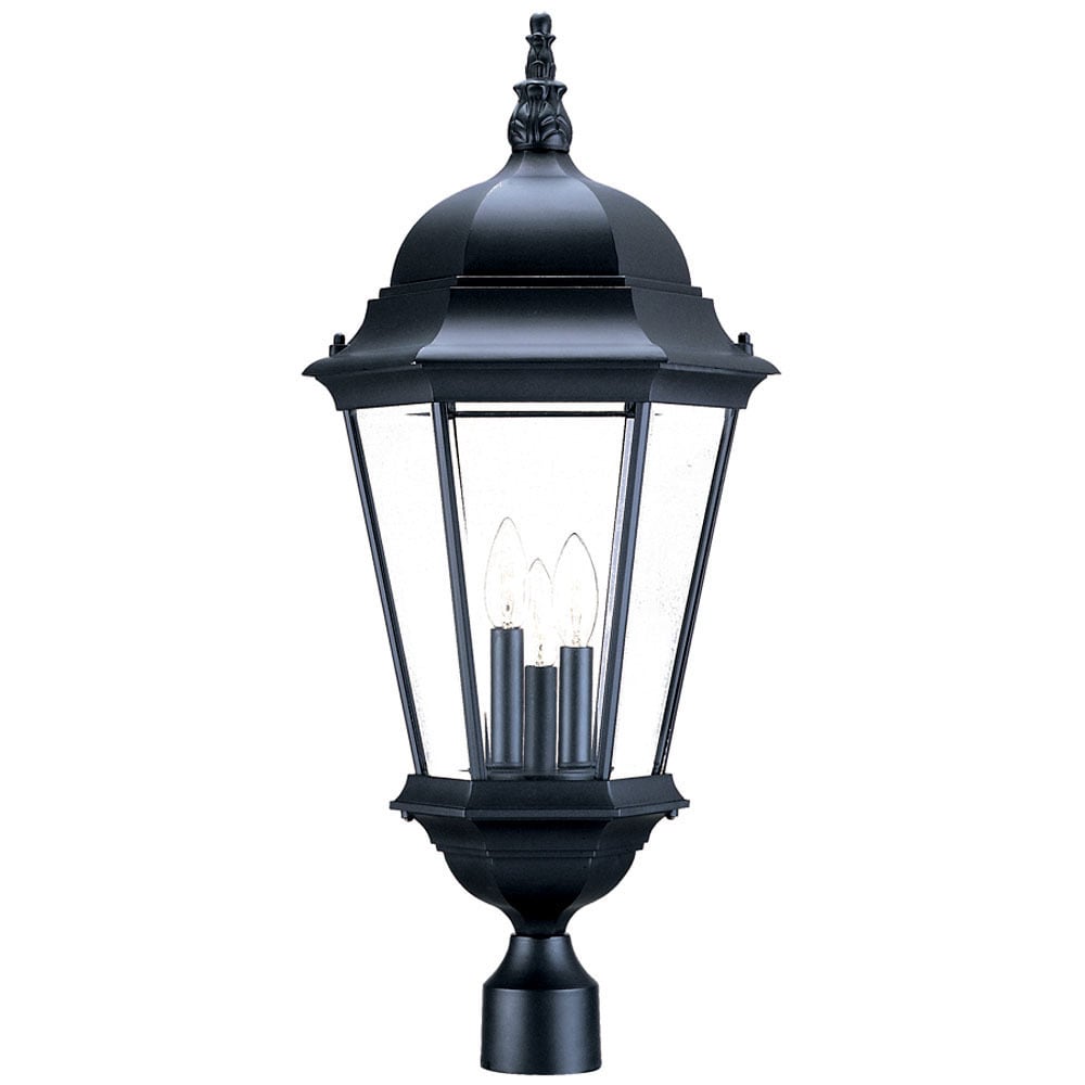 Acclaim Lighting Richmond Collection Post Mount 3 Light Outdoor Matte Black Light Fixture
