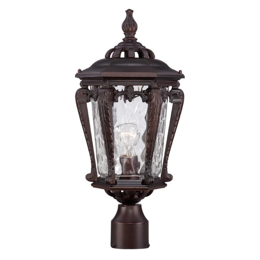 Acclaim Lighting Stratford Collection Post Mount 1 Light Outdoor Architectural Bronze Light Fixture