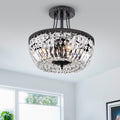 Achenar Crystal 3 Light Semi Flush Mount