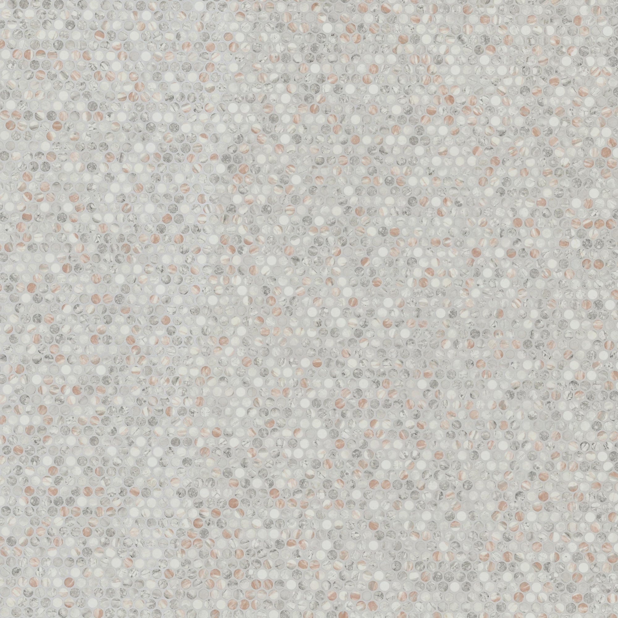 Ackland Akm G 12X12Pr Ca 12 X 12 Glass Penny Floor And Wall Mosaic Blush Veil