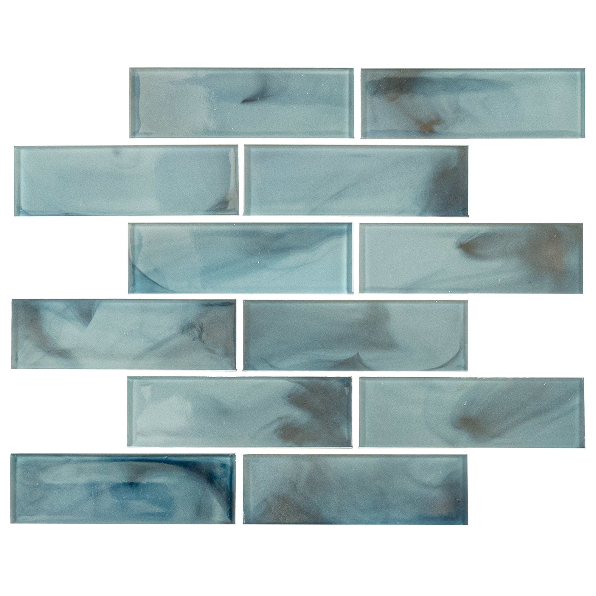 Ackland Akm G 2X6Sw Ca 12 X 12 Glass Brick Wall Mosaic Tile Glossy