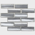 Ackland Akm G Ri2X6Sw Ca Rivella 12 X 12 Glass Brick Wall Mosaic Kasumi Gris