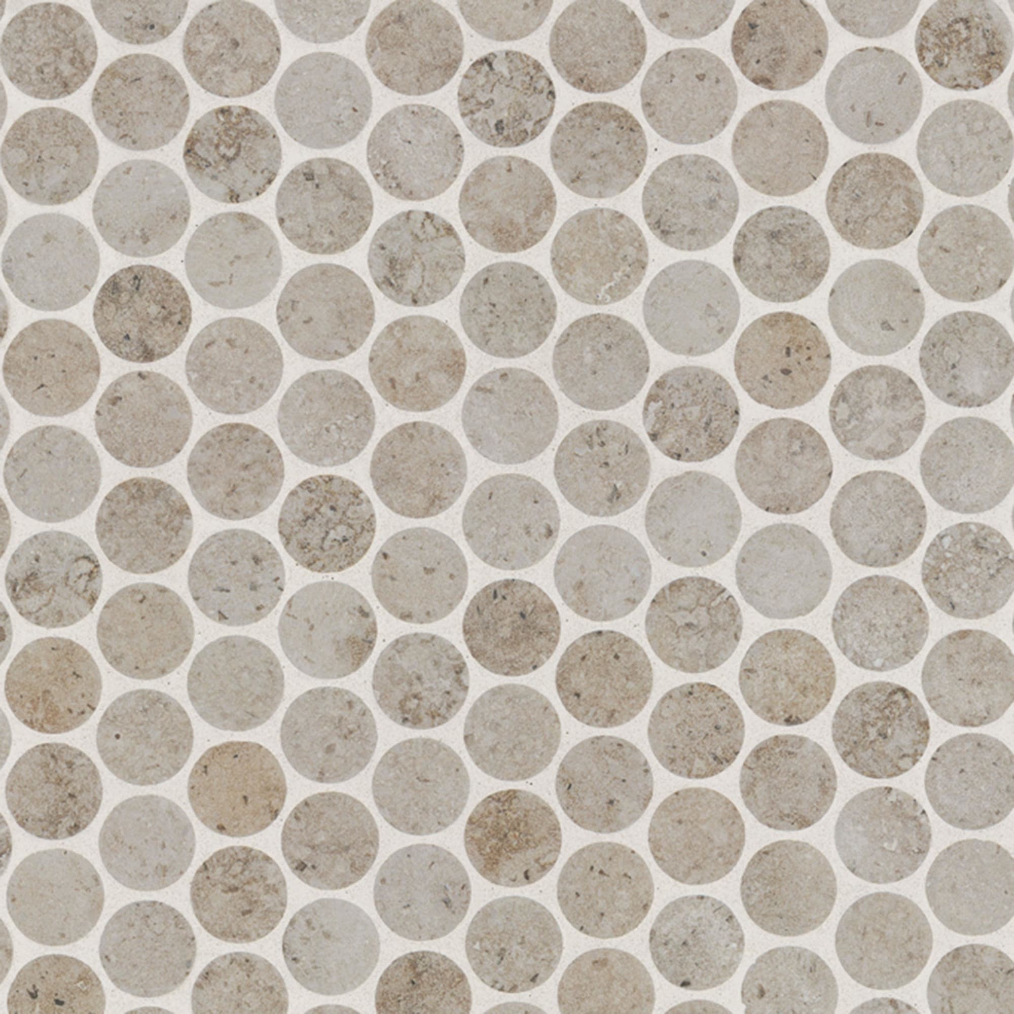 Ackland Akm P 13X11Rdm Ca 11 X 11 Porcelain Penny Floor And Wall Calico