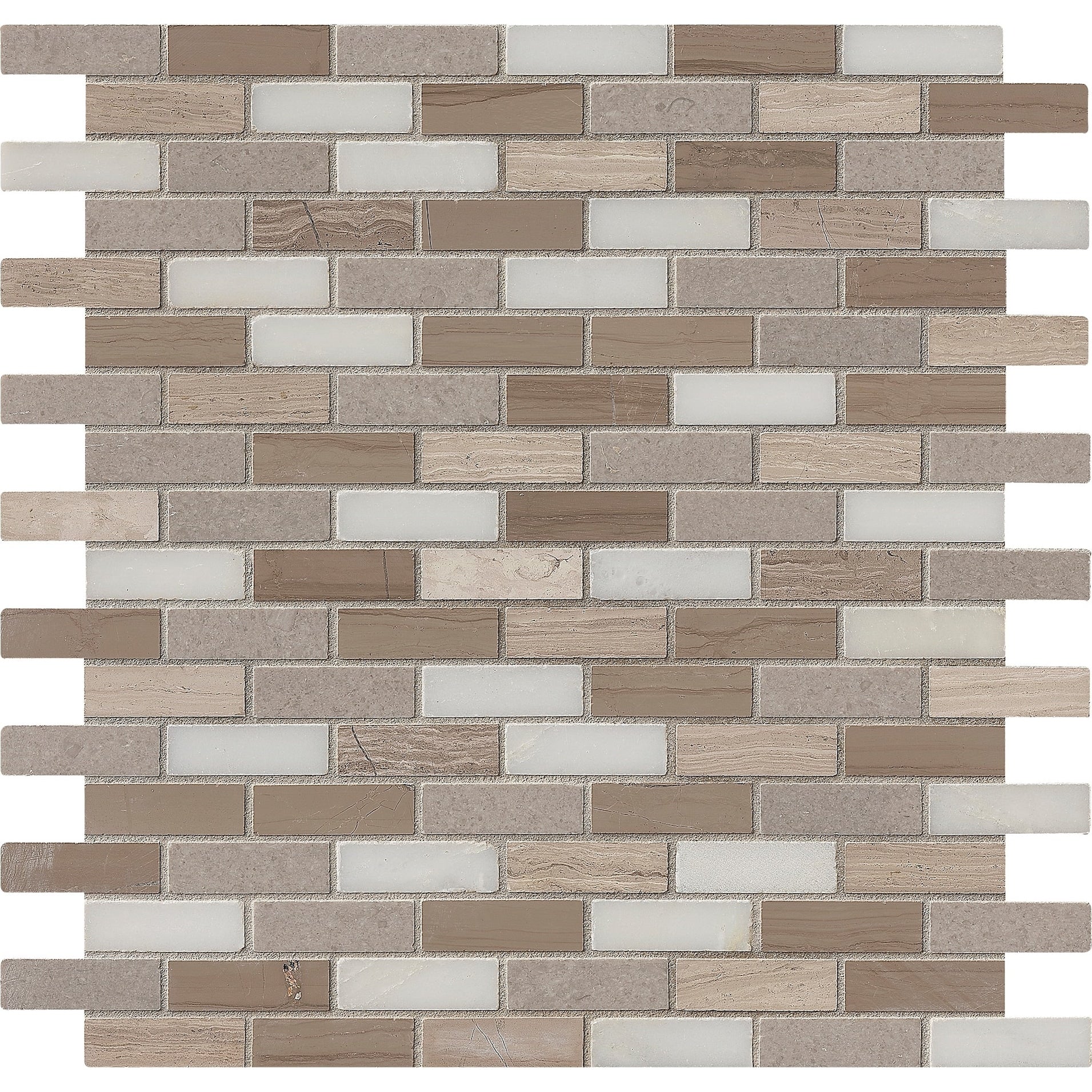 Ackland Akm S 12X12Brh Ca 12 X 12 Marble And Stone Brick Mosaic Tile