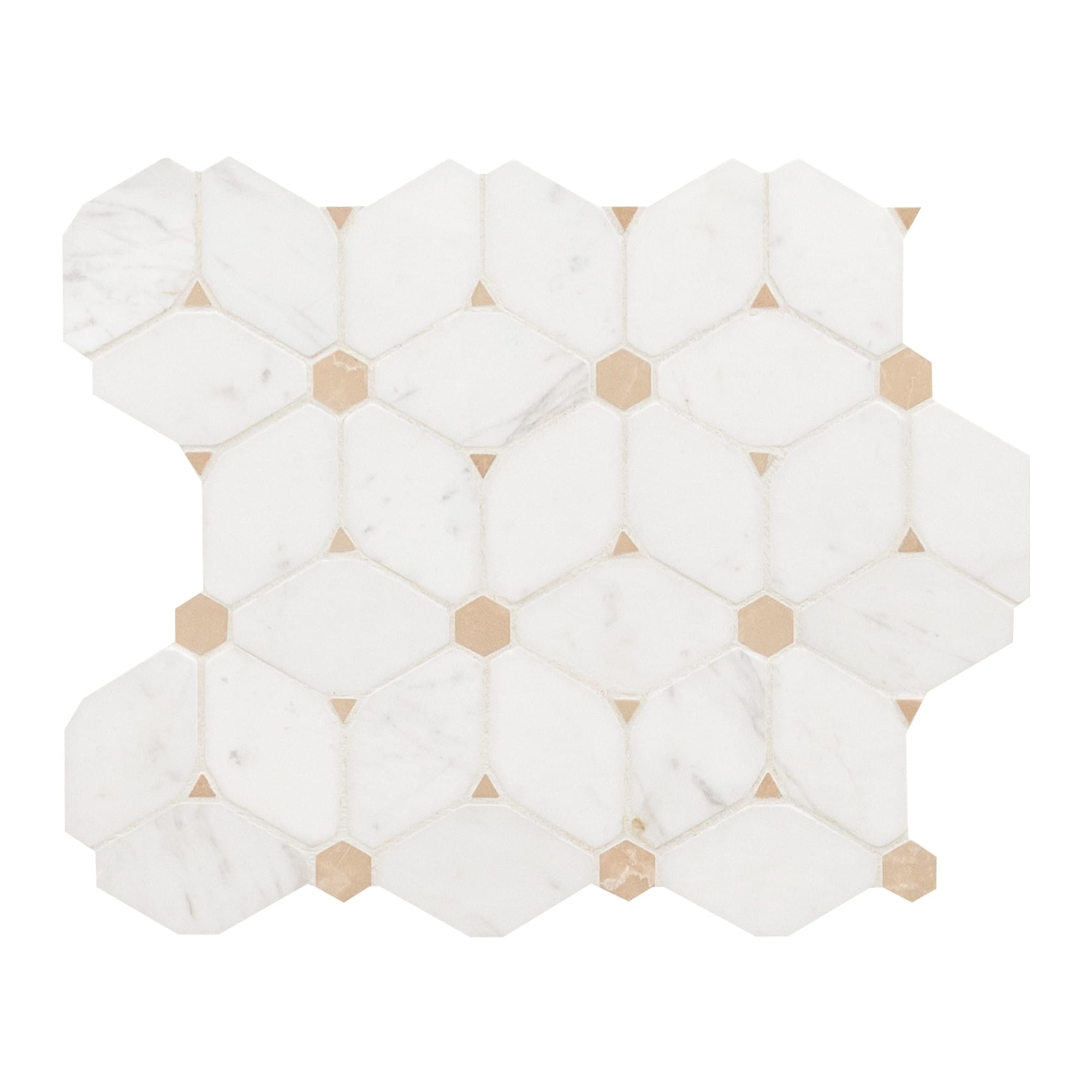 Ackland Akm S 13X11Ptp Ca 11 X 13 Marble Geometric Wall Mosaic Tile Lucera Ceville