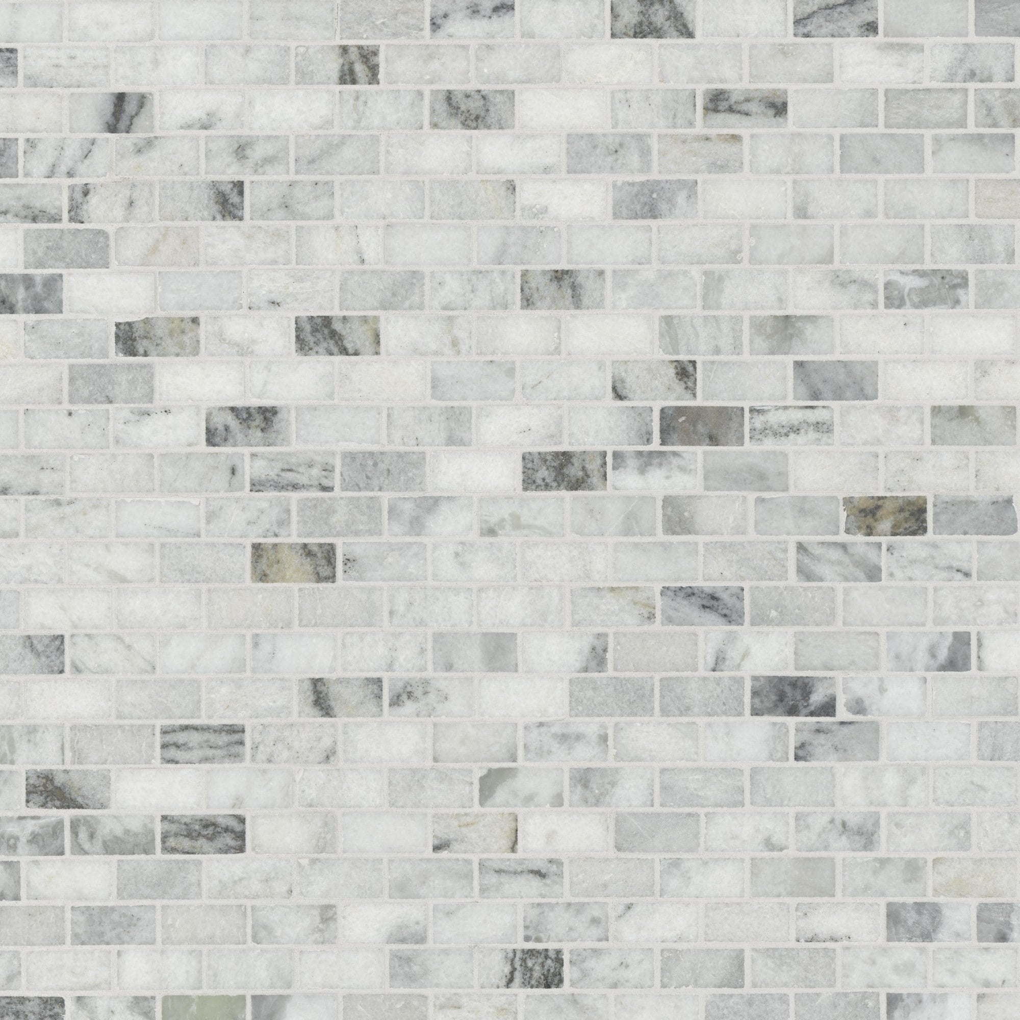 Ackland Akm S 1X2Brh Ca 12 X 12 Marble Brick Wall Mosaic Tile Cambria Fog