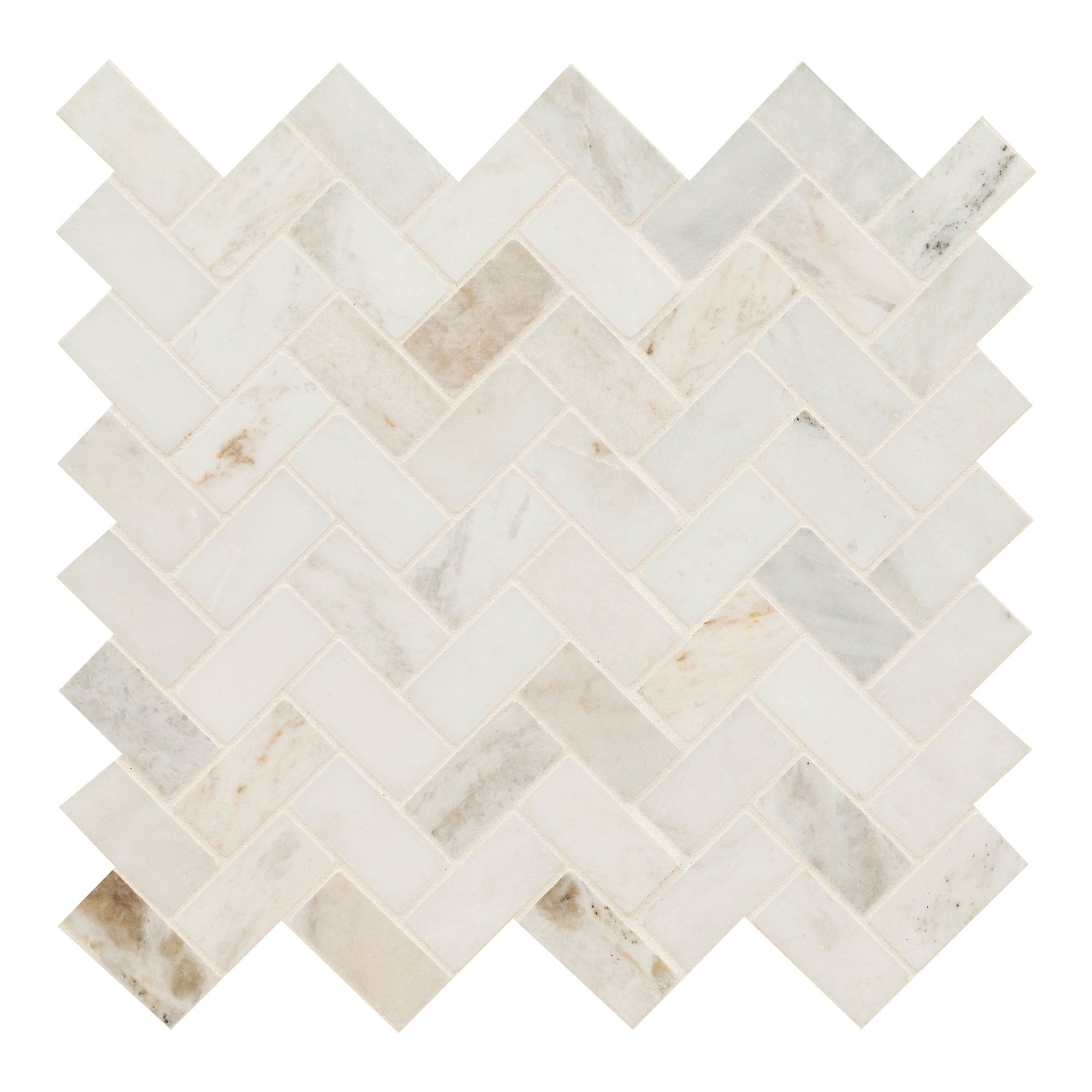 Ackland Akm S 1X2Hbh Ca 12 X 12 Marble Herringbone Floor And Wall Terra Bella