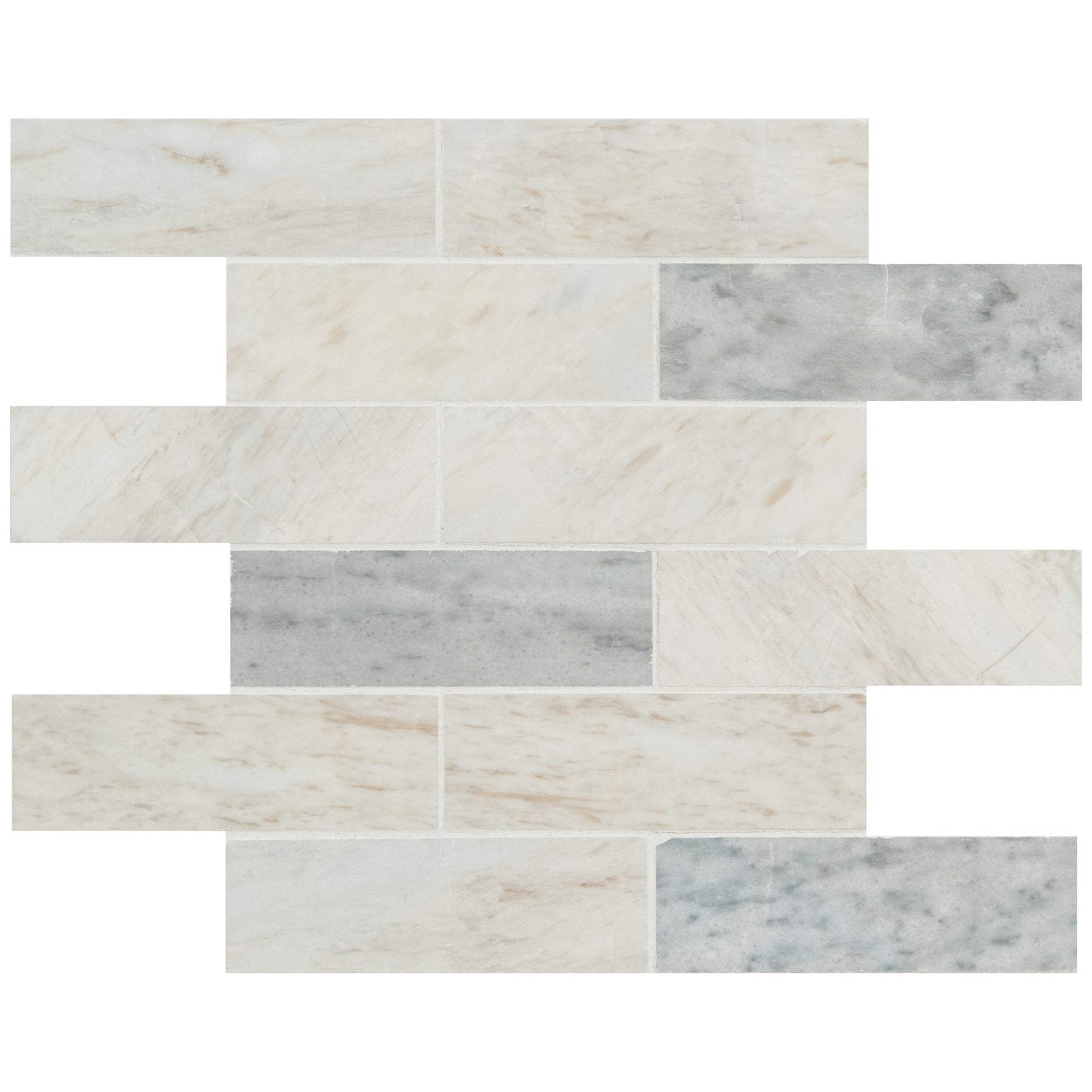 Ackland Akm S 2X6Swp Ca 12 X 12 Marble Subway Floor And Wall Tile