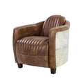 Acme Furniture Brancaster Top Grain Leather Arm Chair Retro Brown
