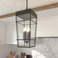 Acroma 3 Light Matte Black Outdoor Pendant Lantern