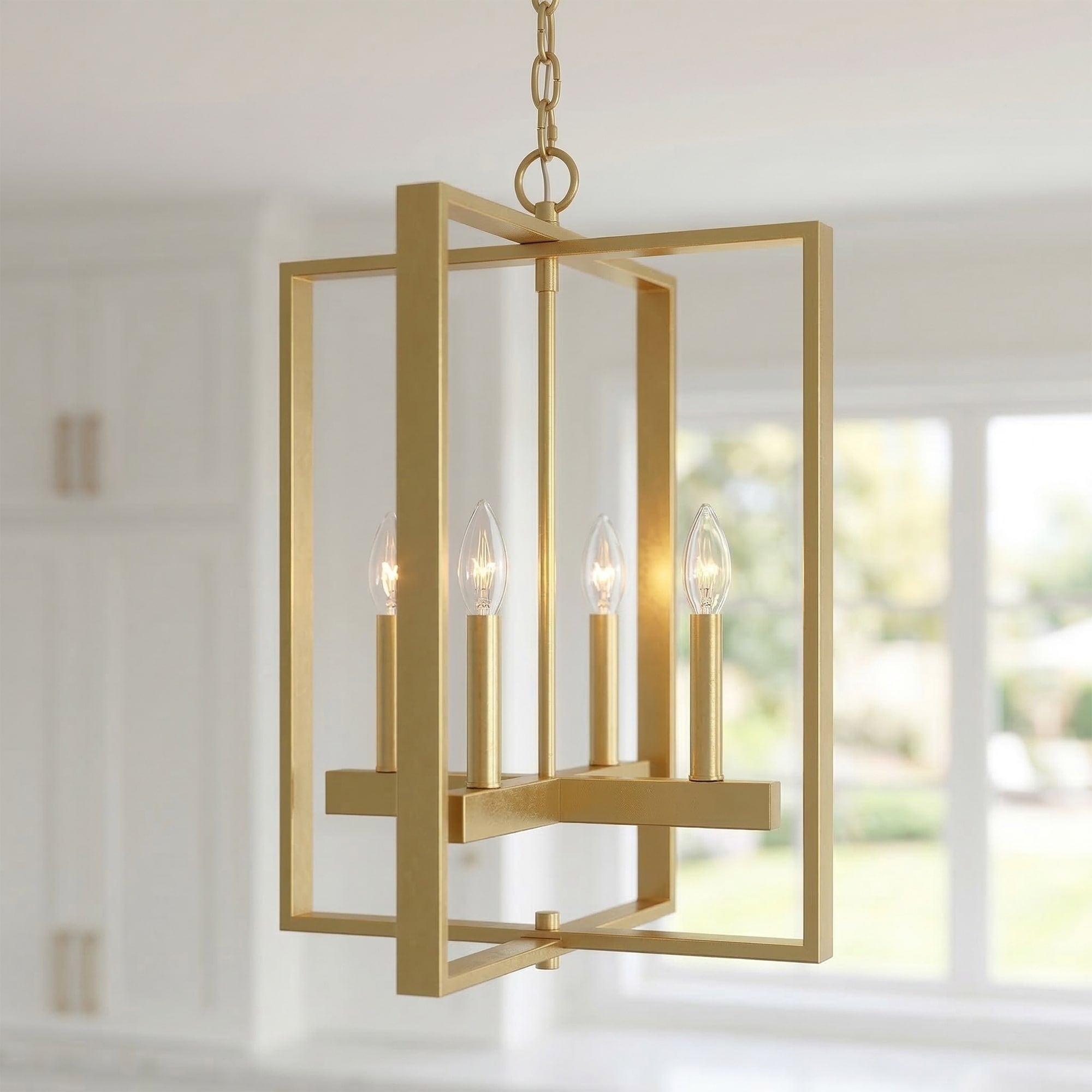 Acroma 4 Light Modern Geometric Lantern Chandelier