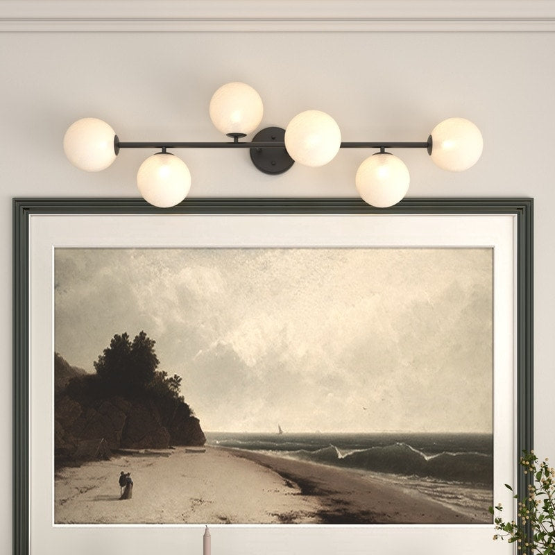 Acroma 6 Light Mid Century Bathroom Vanity Light Fixture