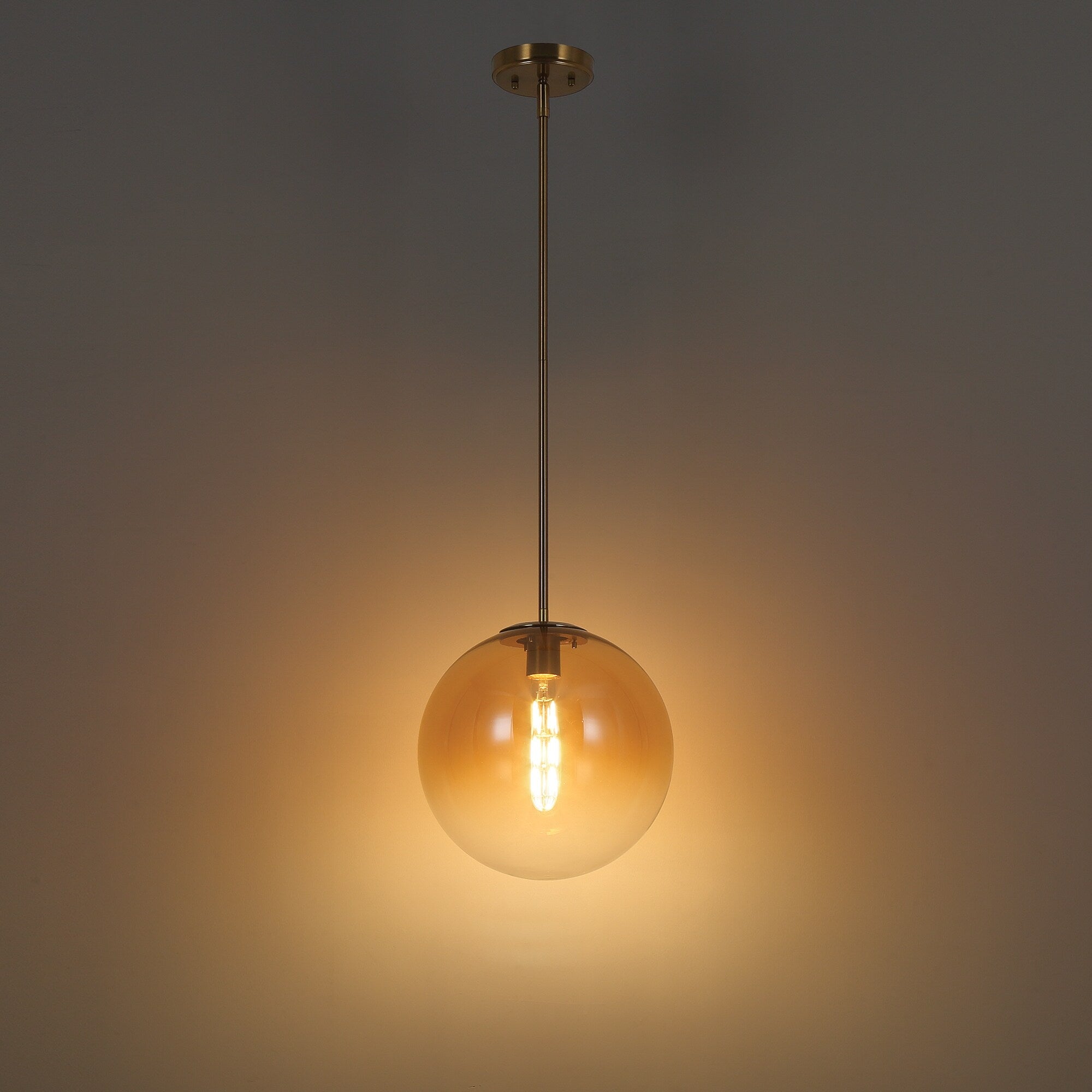 Acroma 9 12 Modern Gradient Glass Globe Pendant Light Dimmable Ceiling Lighting For Kitchen