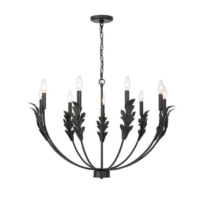 Acroma Black Vintage Leaf Pattern Pendant Light Ideal For Living Room Lighting
