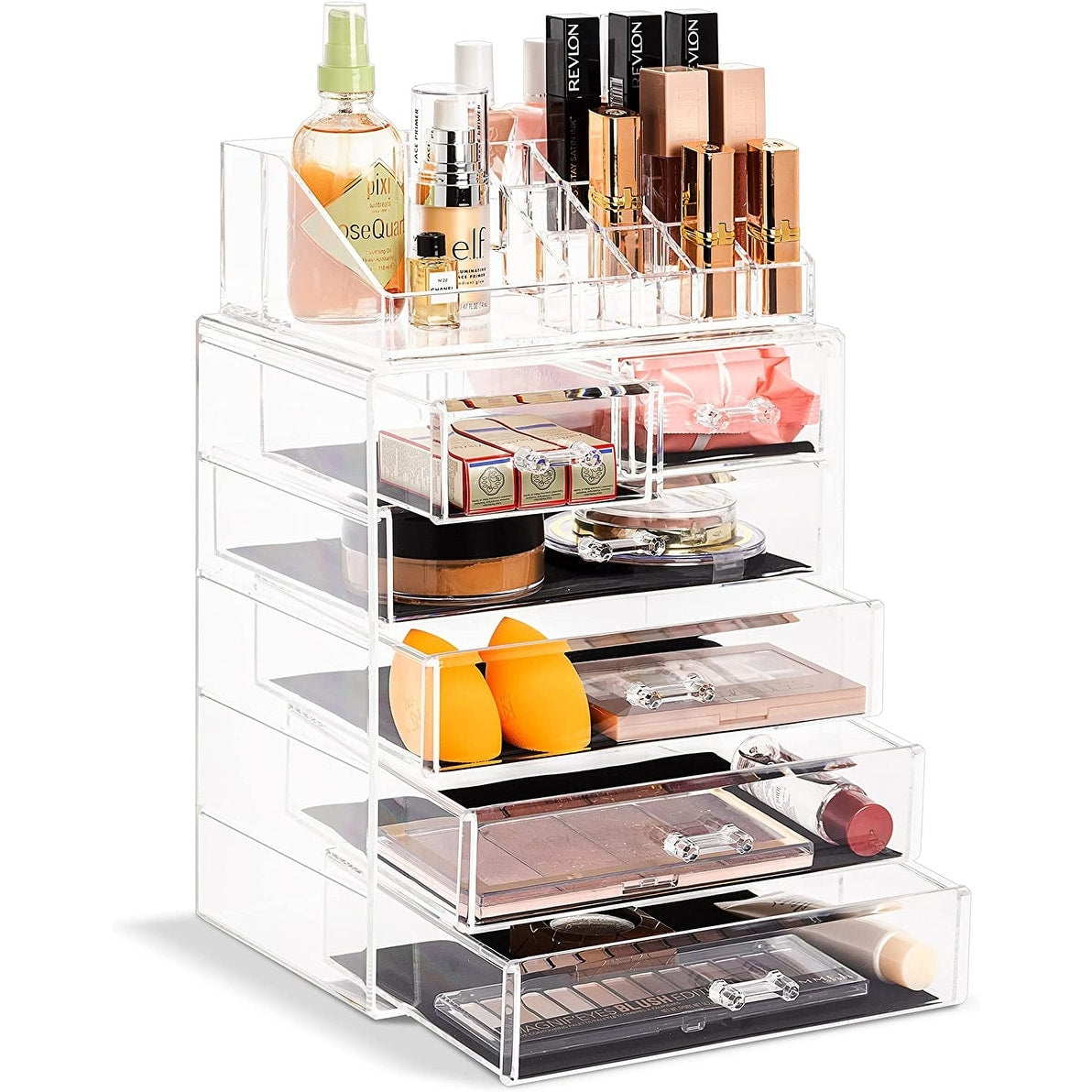 Sorbus Acrylic Cosmetics Makeup Storage Case Display Set Style 2