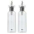 Adhoc Oil Vinegar Dispenser Set Aromapour Clear 10.1Oz