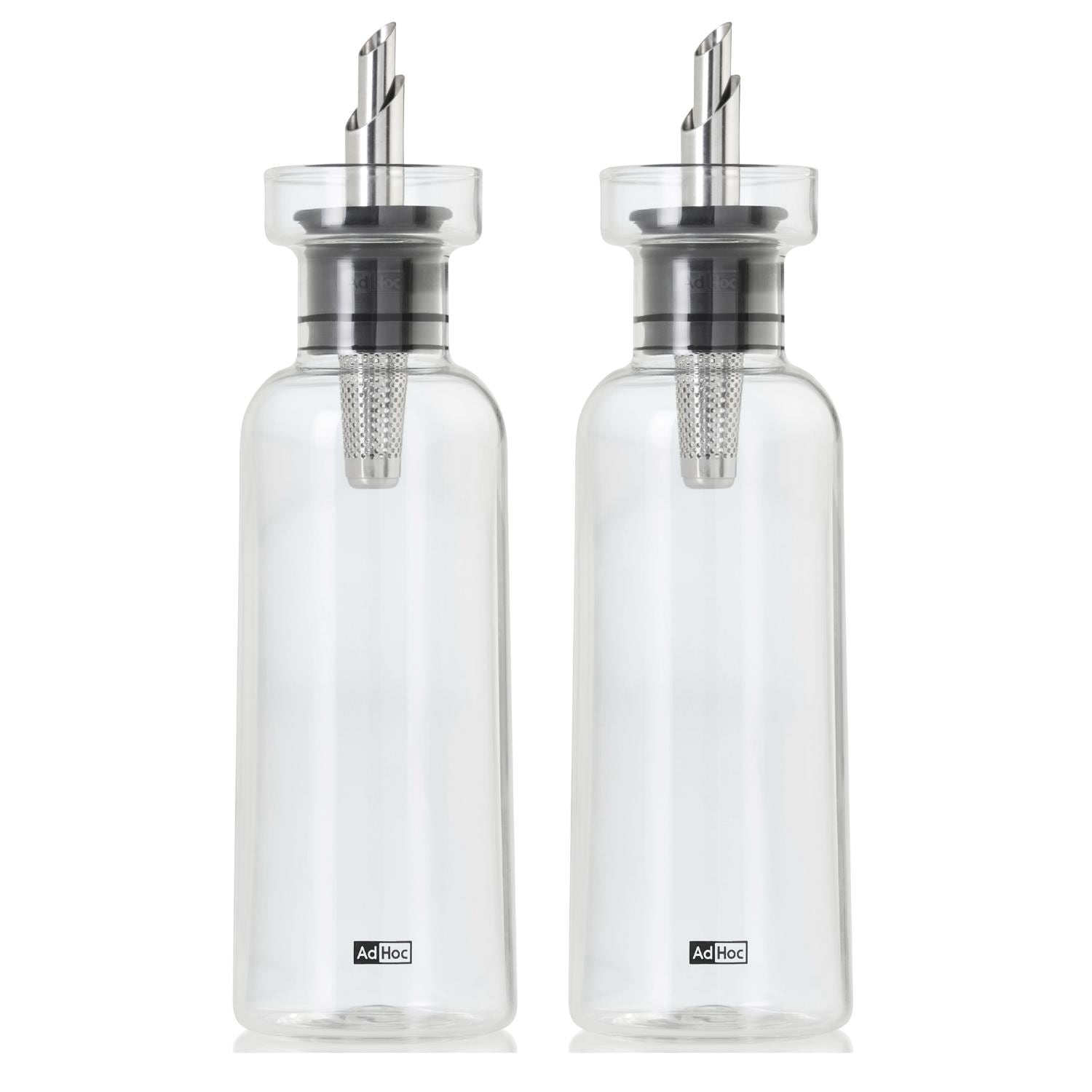 Adhoc Oil Vinegar Dispenser Set Aromapour Clear 10.1Oz