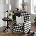 Ada Black And White Buffalo Check Plaid Accent Chair By Inspire Q Classic