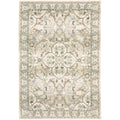 Adalynn Dsitressed Medallion Beige Ivory Area Rug