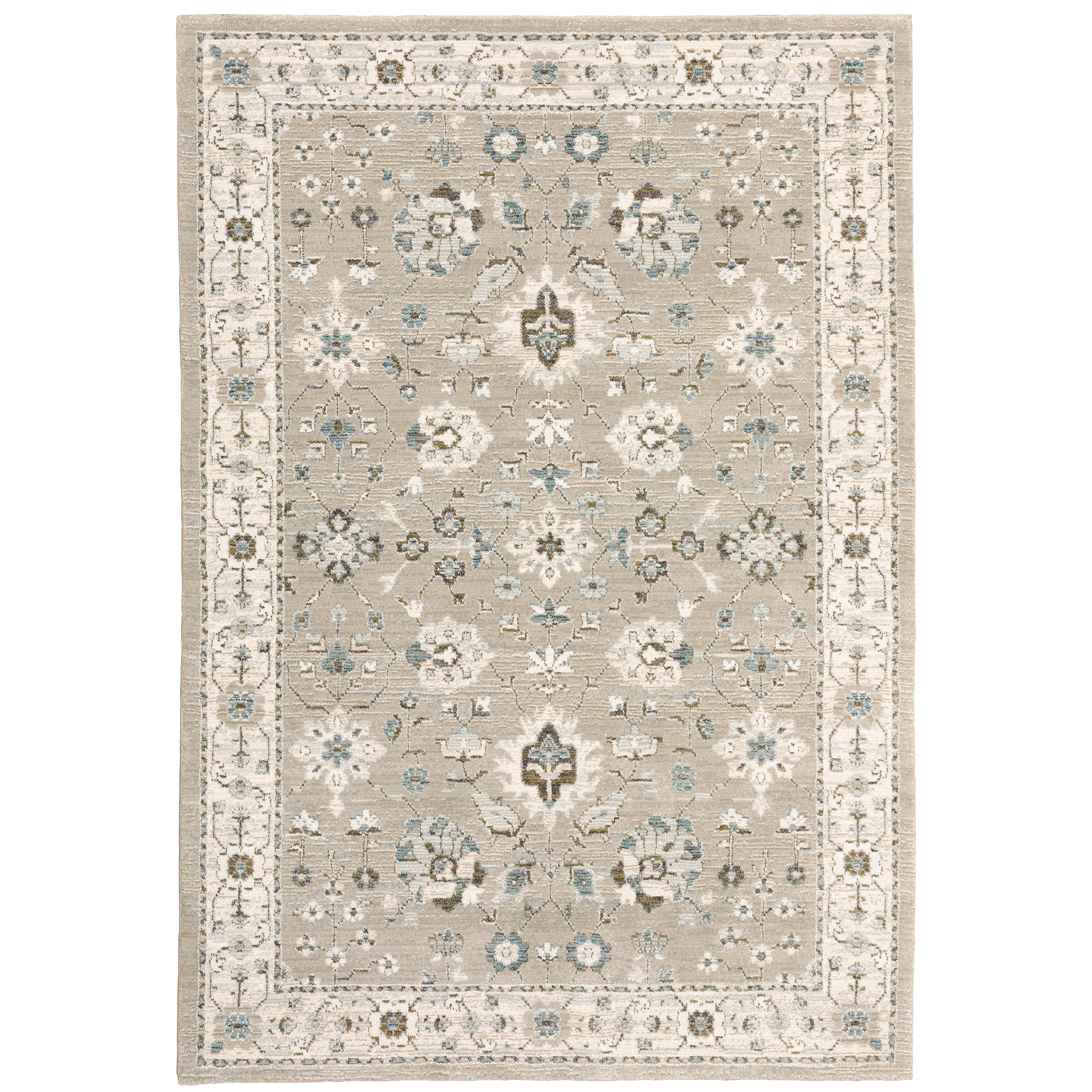 Adalynn Vintage Neutrals Beige Ivory Area Rug
