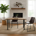 Adan Iron Frame Faux Leather Dining Chair Set Of 2