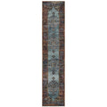 Gracewood Hollow Morris Medallion Blue Multi Runner Rug 23 X 8 Runner