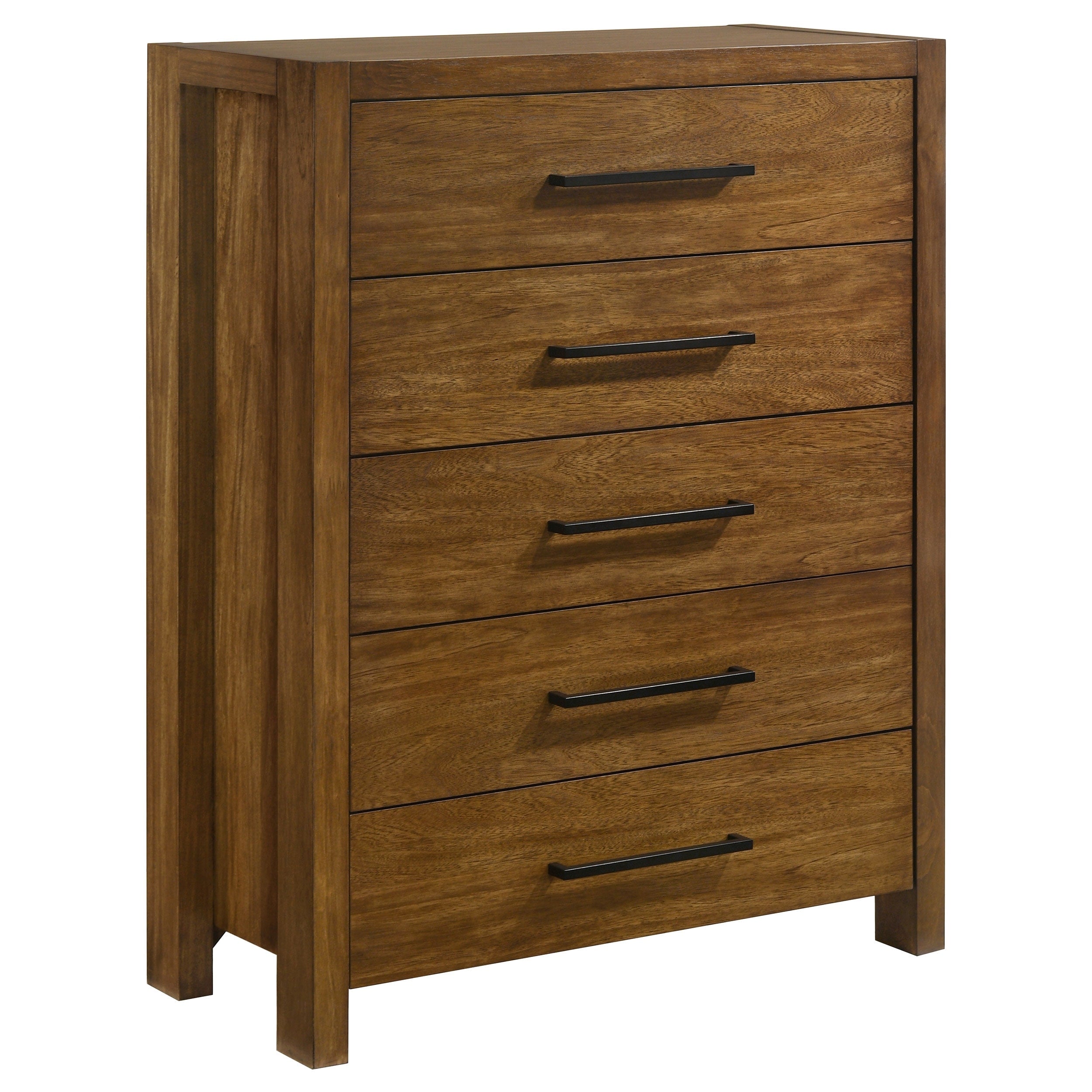 Adderley 5 Drawer Bedroom Chest Of Drawers Warm Brown