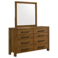 Adderley 8 Drawer Bedroom Dresser Cabinet Warm Brown