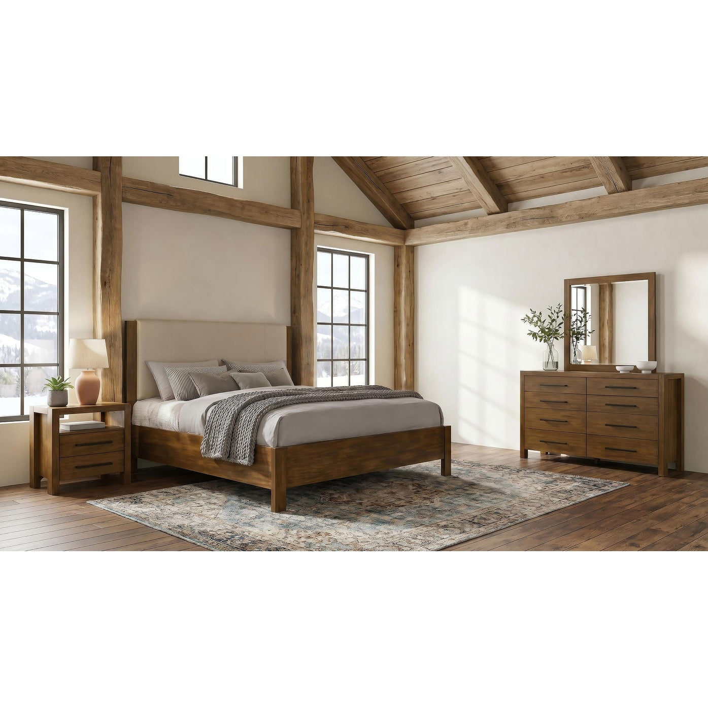 Adderley Bedroom Set Warm Brown