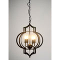 Addison 4 Light Black Finished 17 Inch Chandelier With Bulbs