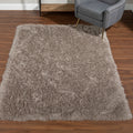Addison Aurora Deeply Complex Modern Taupe Shag Area Rug