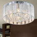 Addison White 16 Inch Crystal Flush Mount