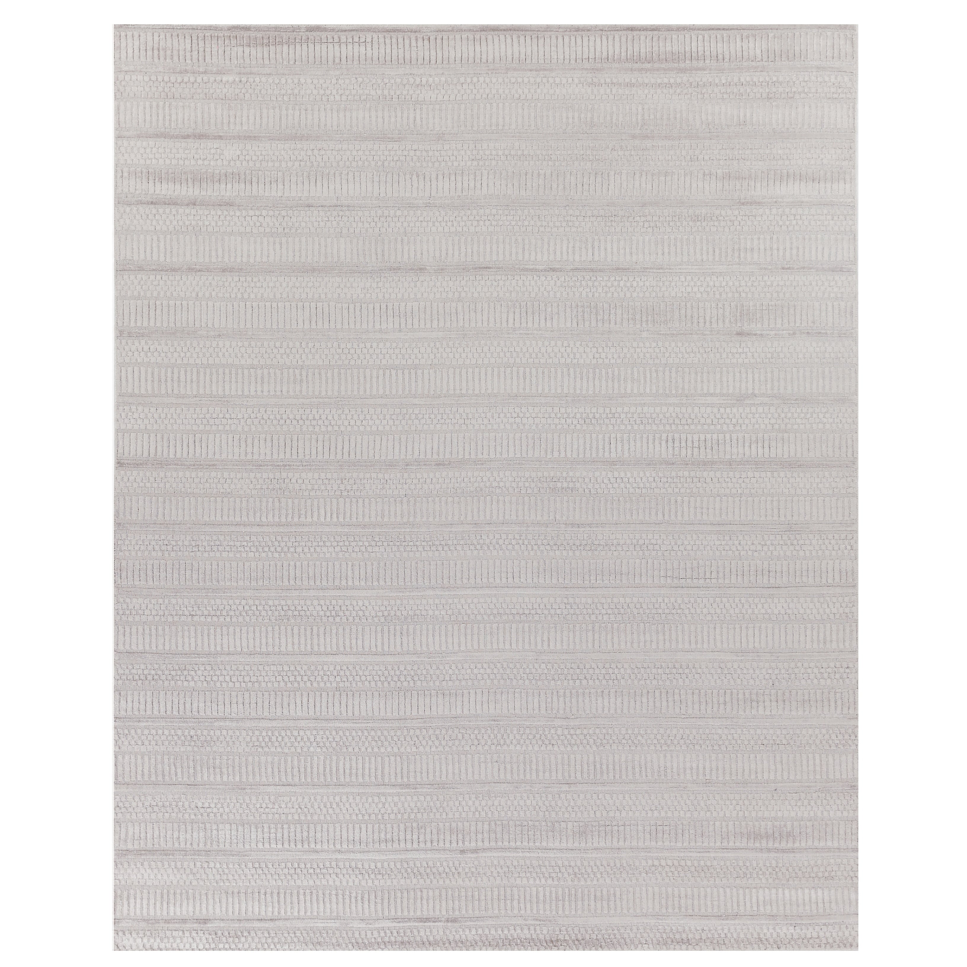 Addison Handloomed Bamboo Silk Aluminum Area Rug