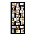 Adeco Decorative Black Wood Wall Hanging Picture Photo Frame With 24 4X6 Inch Openings