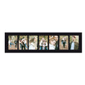 Adeco Black Wood Hanging Divided 4 X 6 Inch Photo Frame With 7 Openings