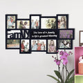 Adeco Family Black Wood Decorative Collage Wall Hanging Photo Frame