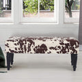 Adeco Rectangular Tufted Fabric Bed Bench Ottoman Footstool