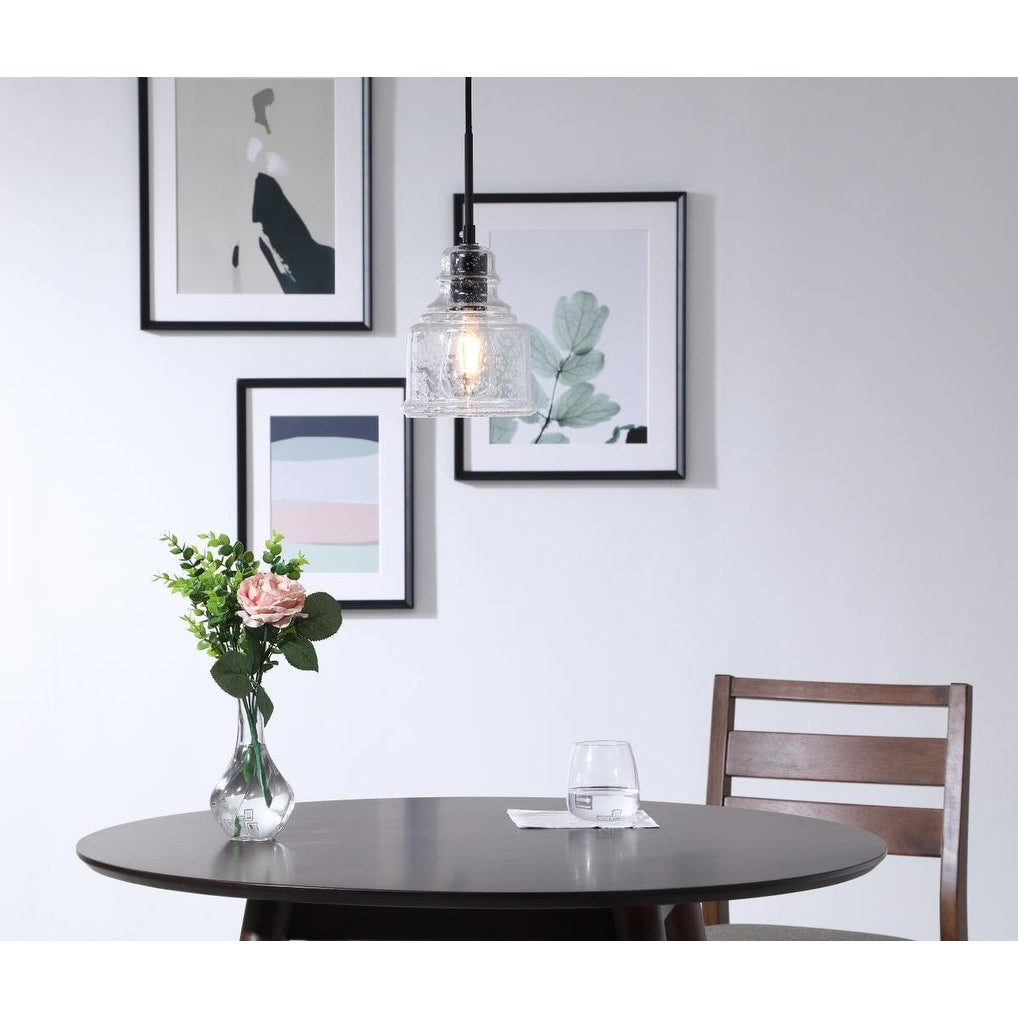 Ivy Terrace Adelee 1 Light Clear Seeded Glass Pendant