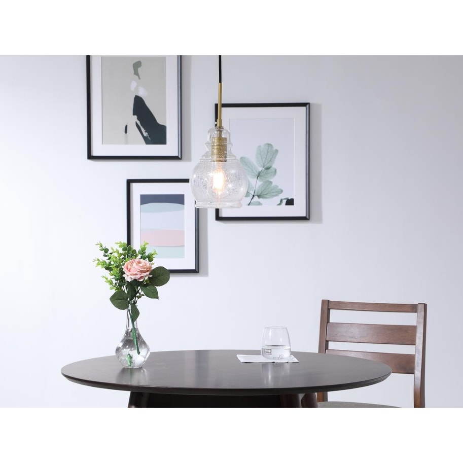 Ivy Terrace Adelee 1 Light Clear Seeded Glass Pendant