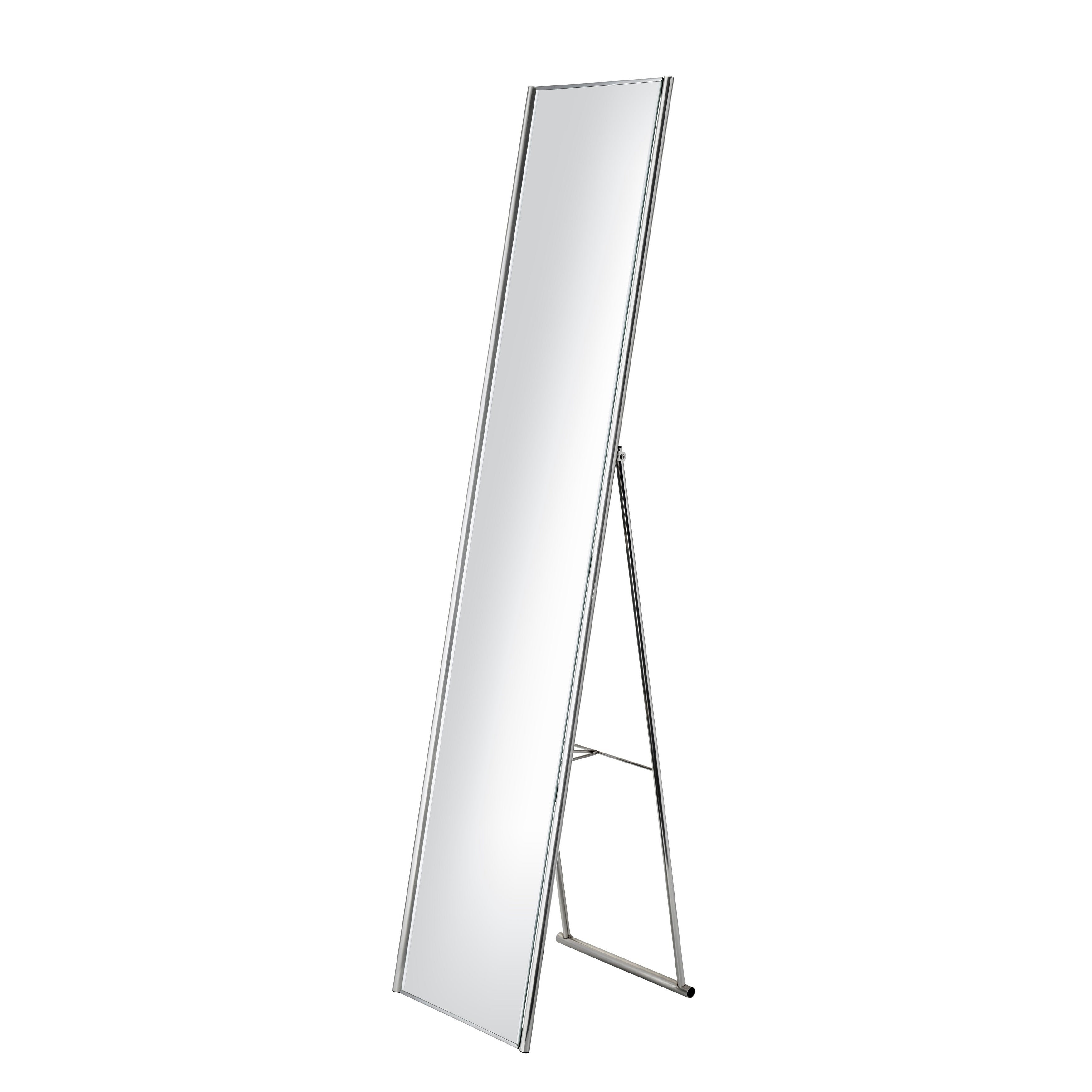 Adesso Alice Satin Steel Floor Mirror