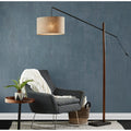Carson Carrington Black Walnut Arc Lamp