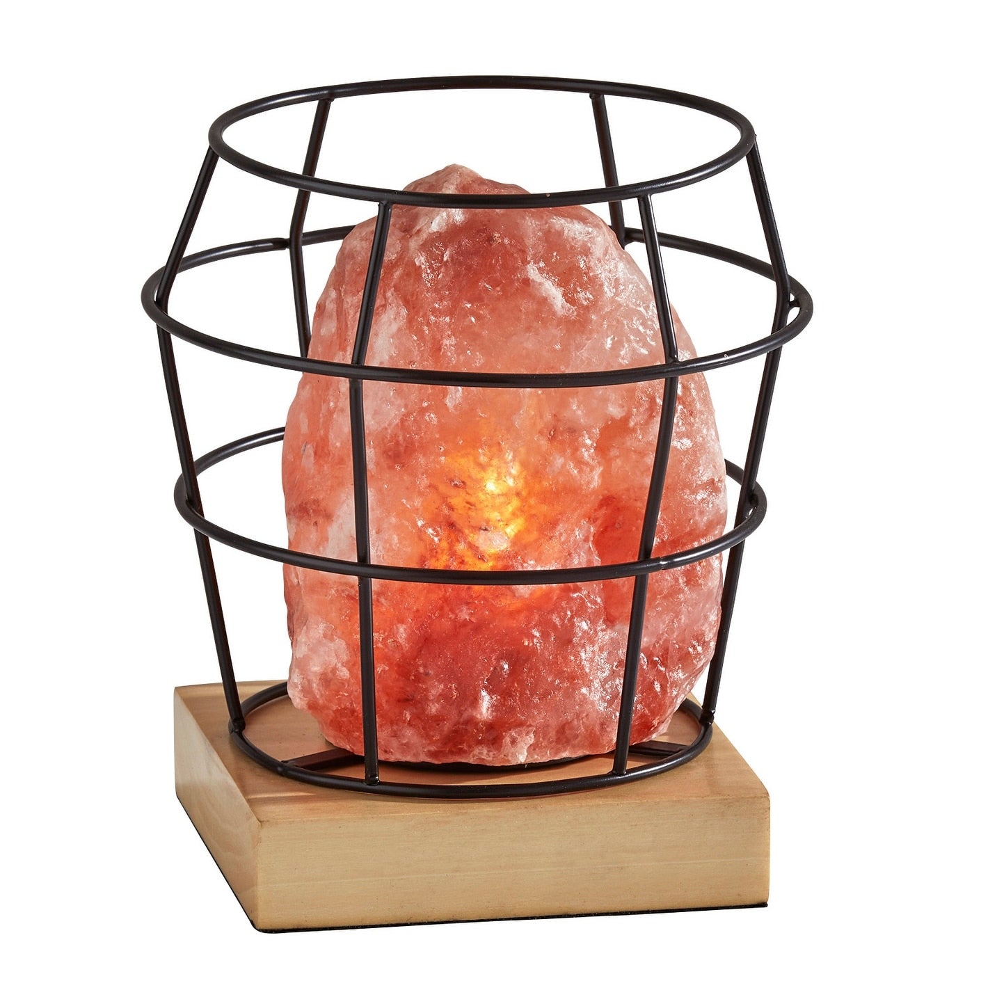 Adesso Black Wire Faith Himalayan Salt Table Lamp