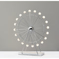 Adesso Coney Large Chrome Led Ferris Wheel Table Lamp