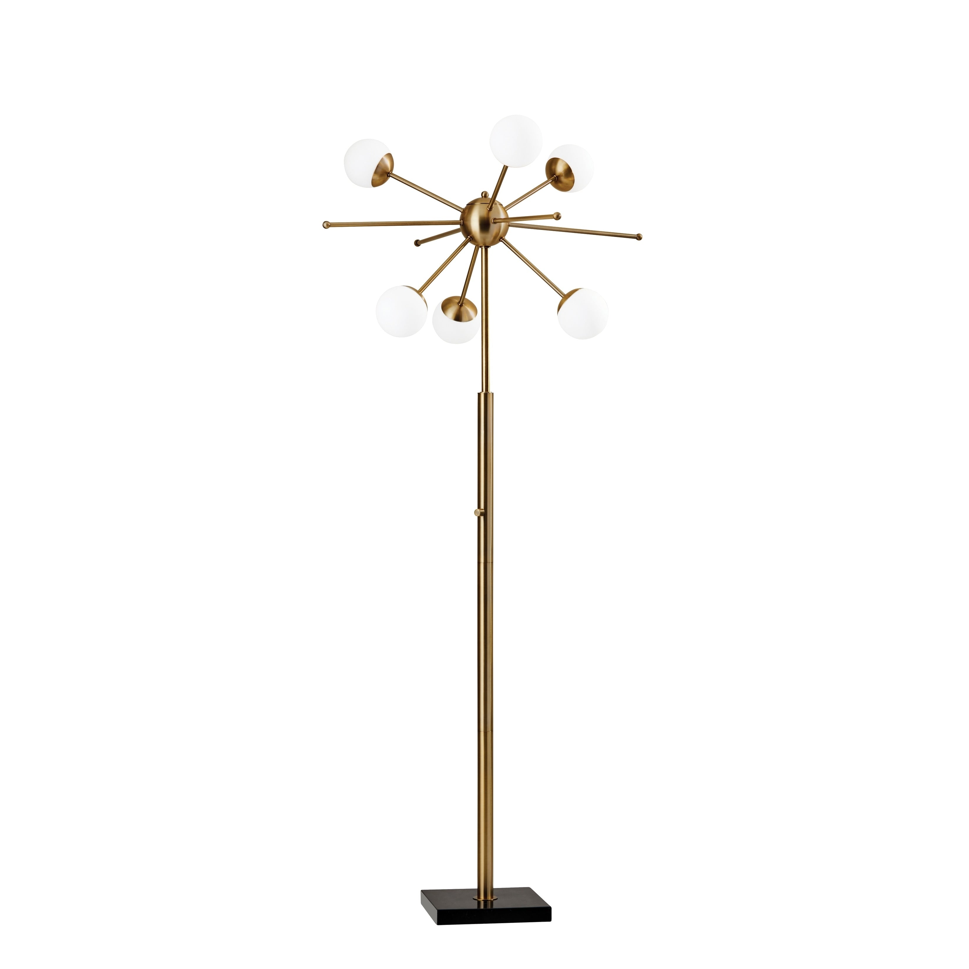 Adesso Doppler Antique Brass Led Floor Lamp