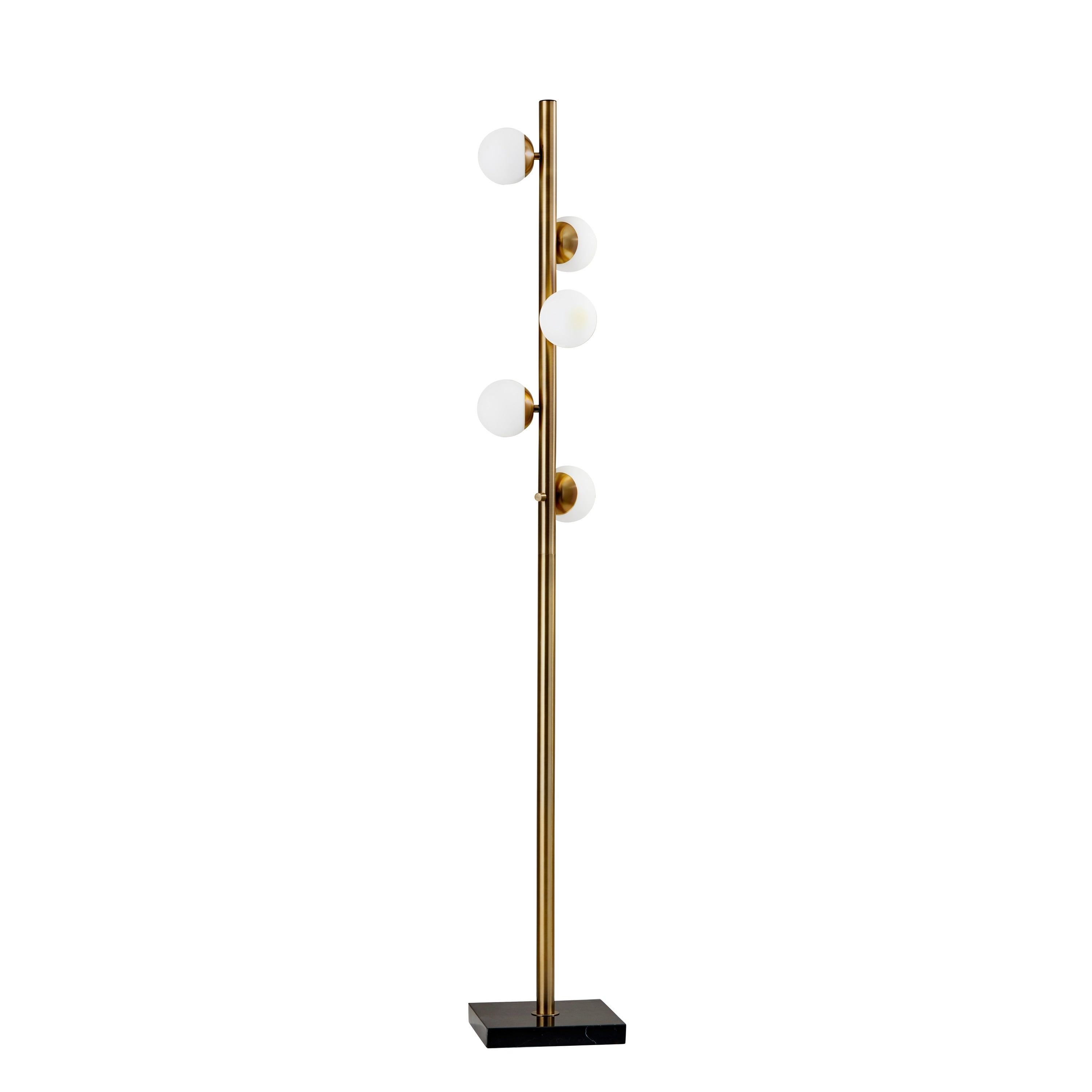 Adesso Doppler Antique Brass Led Tree Lamp