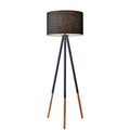 Adesso Louise Black Painted Metal Tripod Floor Lamp