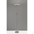 Adesso Solar Brushed Steel Led Torchiere