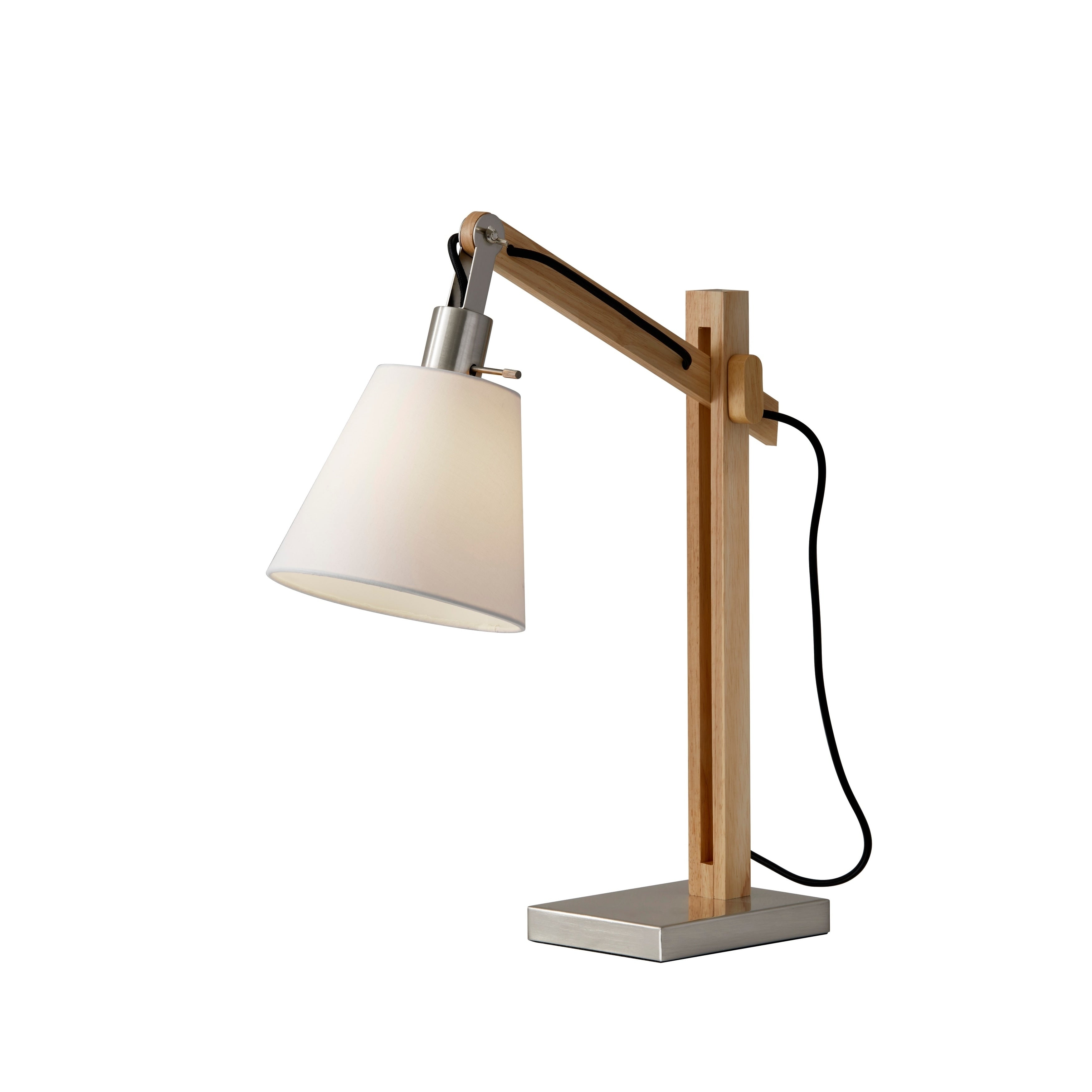 Adesso Walden Natural Rubber Wood Table Lamp
